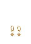 Knight & Day Elena Hoop Charm Earrings, Gold