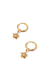 Knight & Day Elena Hoop Charm Earrings, Gold