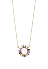 Knight & Day Sarahi Multi-Coloured Ring Necklace, Gold