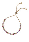 Knight & Day Multi-Coloured Tennis Bracelet, Gold