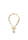 Knight & Day Isabella Oval Link Chain & Swarovski Crystal Drop Bracelet, Gold