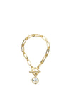 Knight & Day Isabella Oval Link Chain & Swarovski Crystal Drop Bracelet, Gold