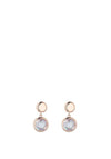 Knight & Day Abigail Disc & Crystal Disc Earring, Rose Gold