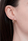 Knight & Day Stella Coloured Crystal Encrusted Hoop, Gold