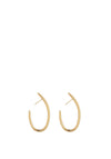 Knight & Day Elongated Hoop Earrings, Gold