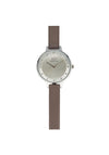 Knight & Day Ladies Grey Leather Strap Watch, Silver