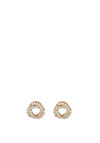 Knight & Day Looped Circles Stud Earrings, Gold