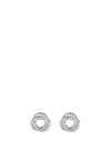 Knight & Day Looped Circles Stud Earrings, Silver