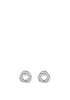 Knight & Day Looped Circles Stud Earrings, Silver