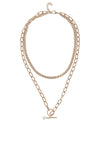Knight & Day Mackenzie Two-Layer Necklace, Rose Gold