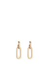 Knight & Day Paper Clip Drop Earrings, Gold