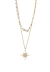Knight & Day Sparkling Star Layered Necklace, Gold