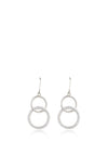 Knight & Day Interlinked Ring Earrings, Silver