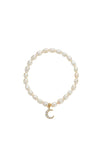 Knight & Day Eden Crescent Freshwater Pearl Bracelet, White