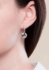 Knight & Day Brooklyn Rhodium Sun Burst Earrings, Silver