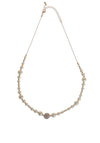 Knight & Day Agnelia Rhodium and Pearl Necklace, Rose Gold