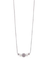 Knight & Day Maya Rhodium Charms & Pearls Necklace, Silver