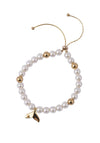 Knight & Day Noemi Faux Pearl Bracelet with Fish Tail Charm, Gold