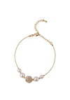 Knight & Day Paulette Rhodium & Pearl Bracelet, Gold