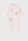 Mayoral Baby Heart Velvet Bodysuit Gift Box, Pink
