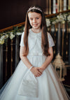 Koko Pearl Embellished Communion Dress & Bolero, White