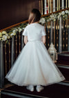 Koko Pearl Embellished Communion Dress & Bolero, White