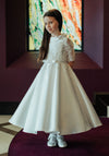 Koko Lace Bodice Communion Dress & Bolero, White