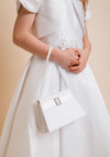 Isabella Satin Communion Bag, White