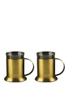 Edited by La Cafetiere 2 Gold Glass Cups