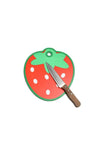 Kitchen Craft Strawberry Shaped Cut & Serve Reversible Chopping Board, Red
