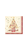 IHR Christmas Bakery Tree Napkins, Cream Red