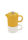 La Cafetiere Barcelona Small Cafetiere and Coffee Mug Set, Mustard