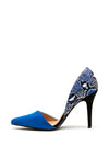 Zen Collection Snake Pointed Court Shoes, Blue