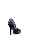 Zen Collection Snake Pointed Court Shoes, Blue