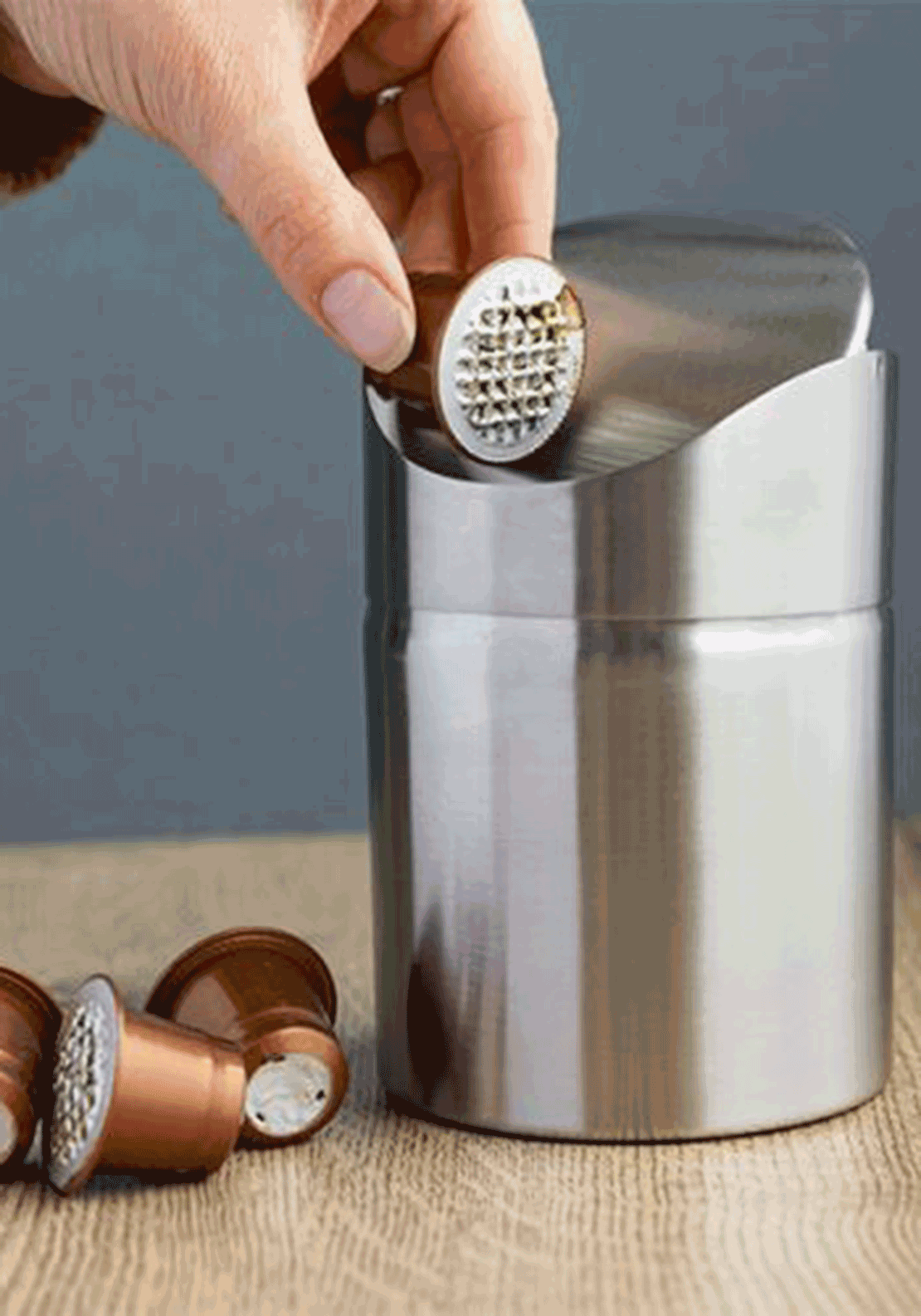 La Cafetiere Mini Stainless Steel Bin, Silver