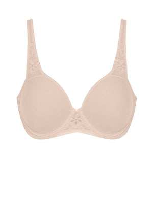 Elbrina Lace Trim Underwire Bra, Nude