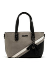 Zen Collection Striped Shopper Bag, Grey