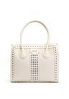 Zen Collection Studded Shoulder Bag, Ivory