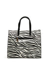 Zen Collection Zebra Print Tote Bag, Black