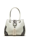 Zen Collection Snake Print Shoulder Bag, White