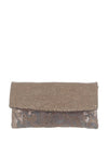 Le Babe Polly Metallic Jacquard Clutch Bag, Bronze