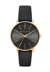 Michael Kors Pyper Black Leather Watch
