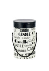 Large Candle Gift Box, Black & Cream