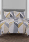 Vantona Home Large Geo Duvet Set, Grey Ochre