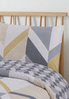 Vantona Home Large Geo Duvet Set, Grey Ochre