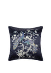 Laura Ashley Home Belvedere Embroidered Peacock Design Cushion, Midnight