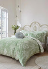 Laura Ashley Josette Printed Damask Duvet Cover, Fresh Green