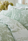 Laura Ashley Josette Printed Damask Duvet Cover, Fresh Green