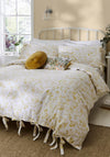 Laura Ashley Aria Printed Floral 200TC Duvet Set, Ochre