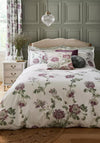 Laura Ashley Hepworth Printed Floral 200TC Duvet Set, Grape